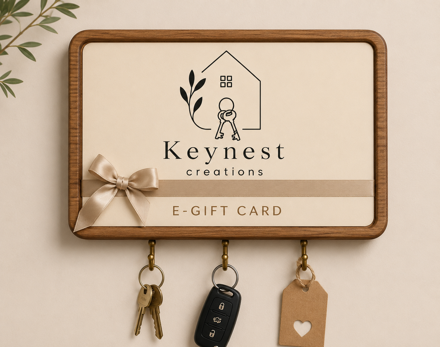 Instant email gift card for personalized wooden creations